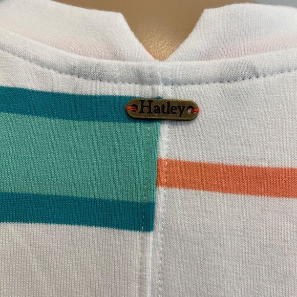 Hatley Sierra Midi Dress Coastal Stripes XS Soft Cotton Blend Short Sleeve NWT - Picture 7 of 16
